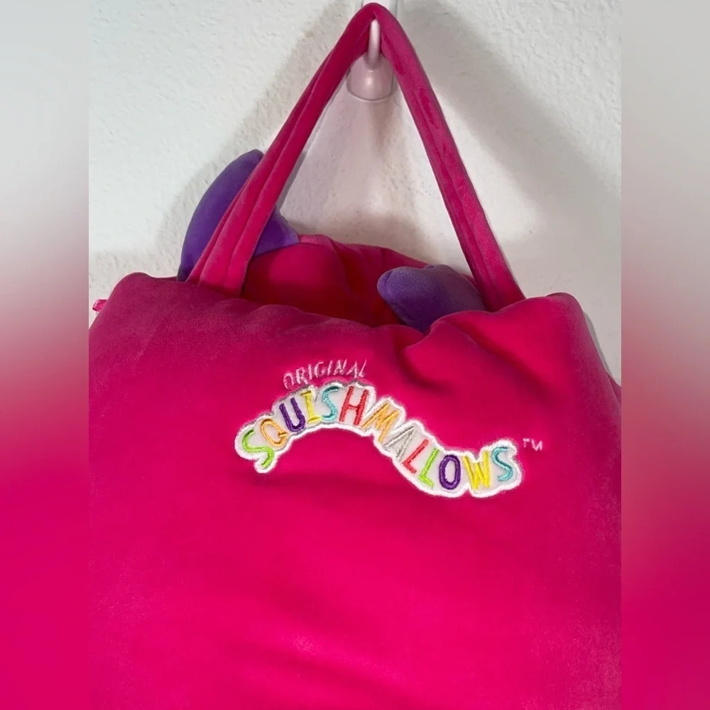 Wakisha The Pink Devil Squishmallow Halloween Trick Or Treat Pail Large EUC Soft